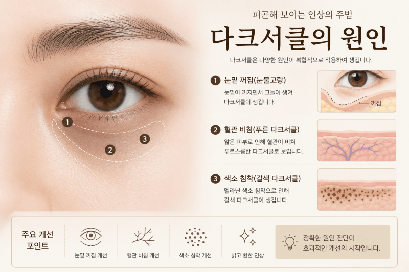 다크서클 시술로 눈밑필러만이 정답일까요? 골드제이의원 브라이트아이즈